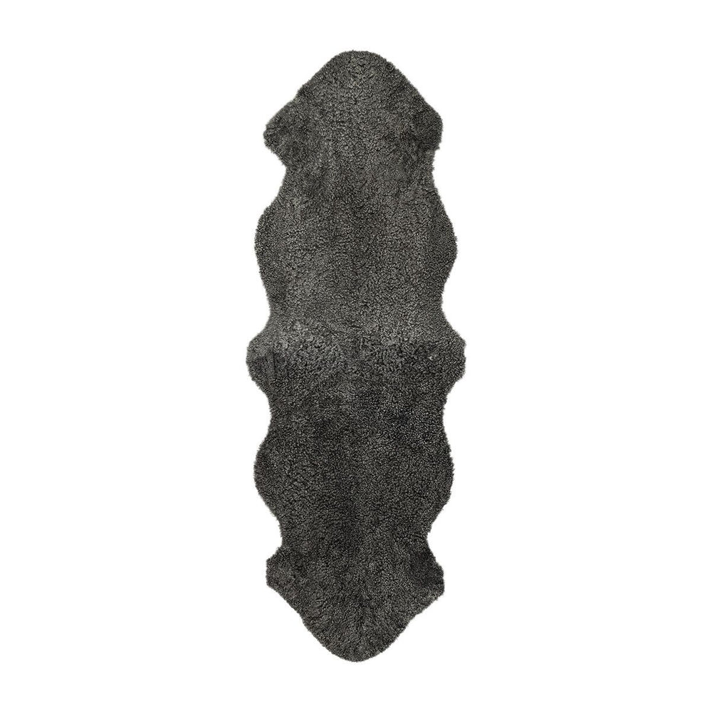 Curly Sheepskin Rug in Graphite