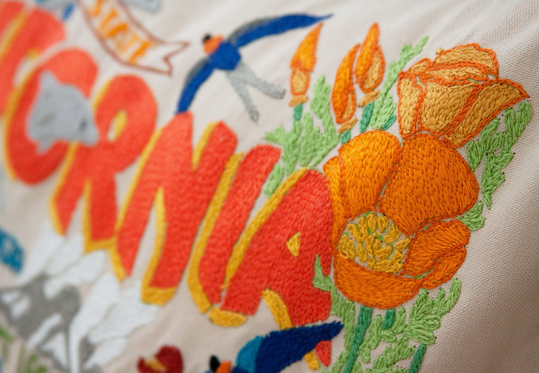 California Embroidered Pillow - Image 3