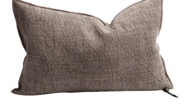 Canvas Nomade Pillow 16"x24" in Ecorce, from Maison De Vacances