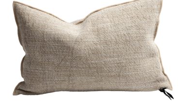 Canvas Nomade Pillow 16"x24" in Natural, from Maison De Vacances