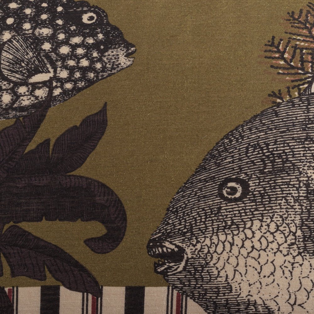 Large Bestiaire Fish Cushion - Image 4