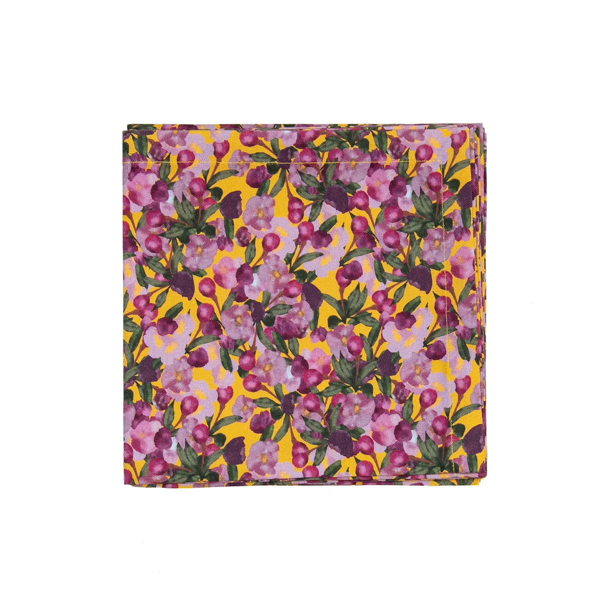 Set of Six Napkins in Romace is Dead Yellow, from Sophie Williamson Design - Image 4