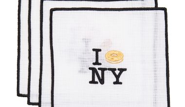 I Love New York Food Set of 4 Napkins, from NuYorkCloth