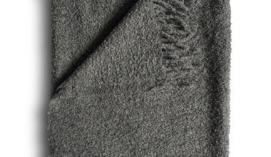 Boucle Alpaca Throw in Graphite