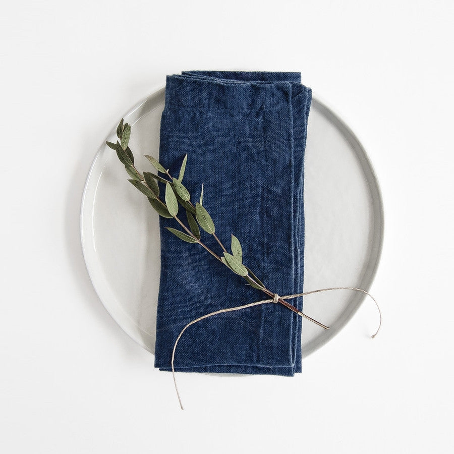 Navy Linen Napkins Set of 2, from Linen Tales - Image 4