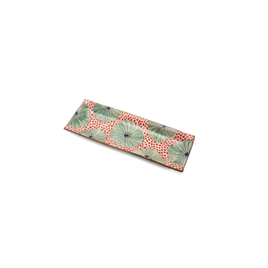 Daisy Long Ceramics Tray in Red, from Kiliim - Image 3