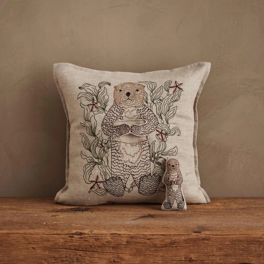 Otter Mama Pock Pillow, from Coral & Tusk - Image 4