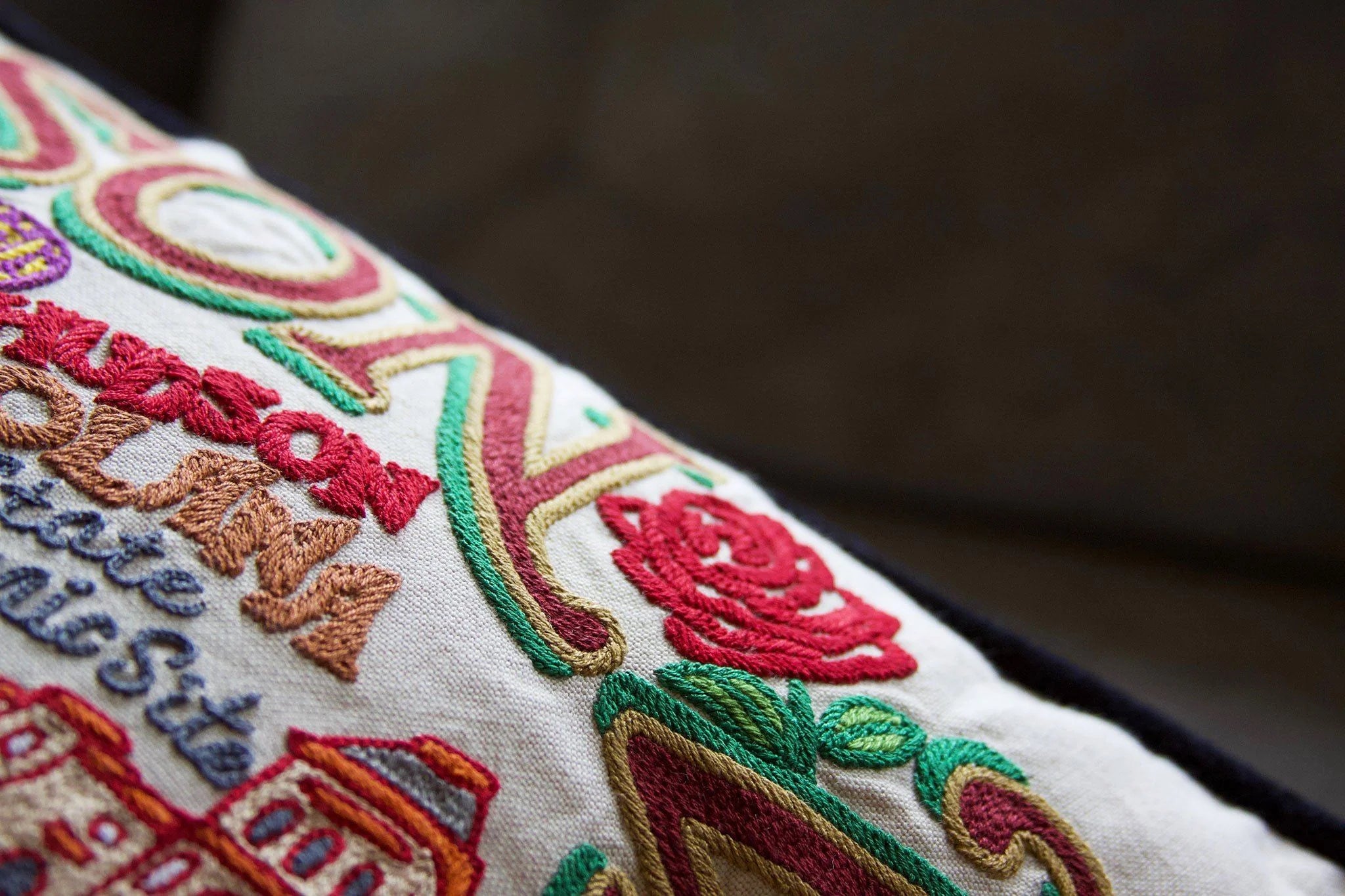 Hudson Embroidered Pillow - Image 4