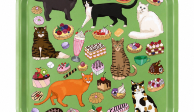 Cats Cafe Square Tray, from Avenida Home