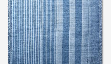 Regimental Stripe Pacemat Laser Printed in Light Wash, from Mi Cocina