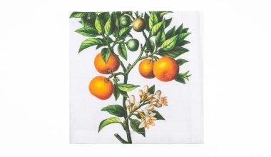 Set of 6 Citrus Napkins, from Linoroom