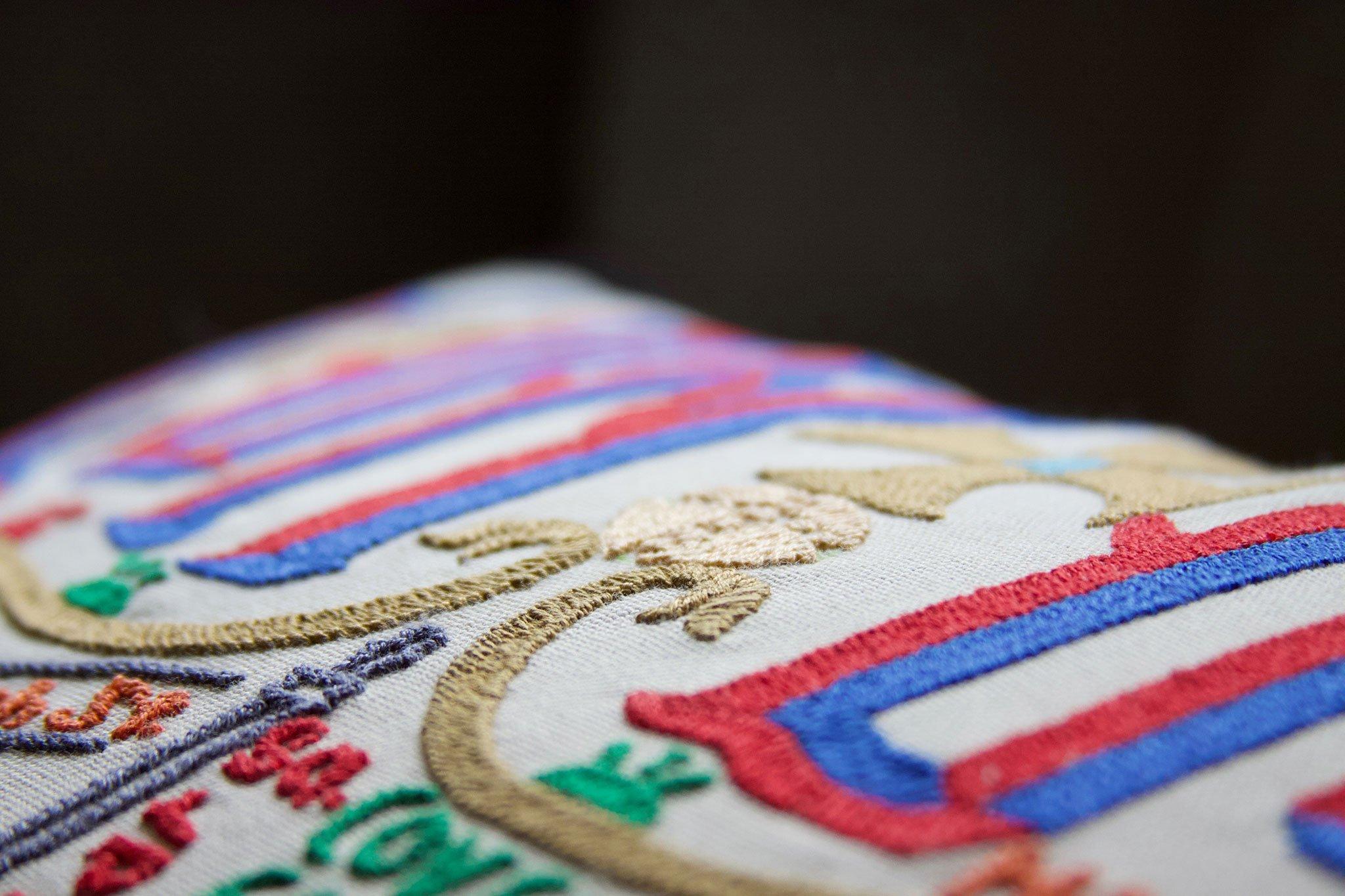 London Embroidered Pillow - Image 4