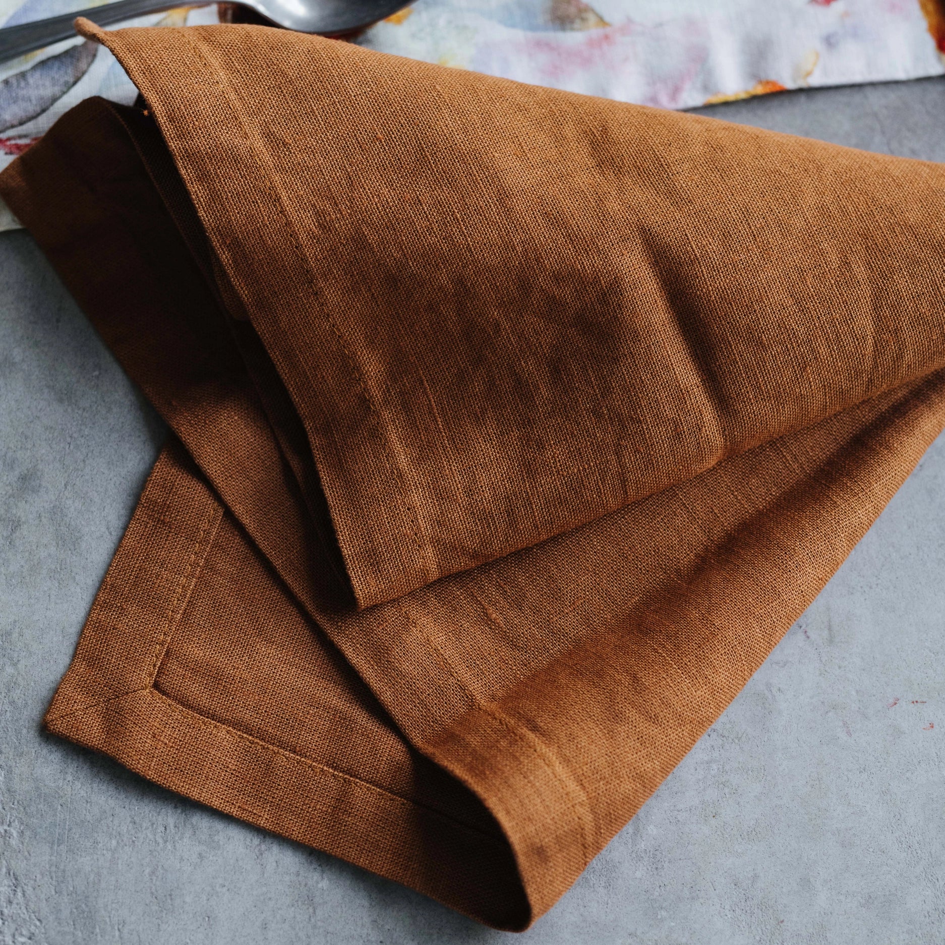 Hazelnut Linen Napkins Set of 2, from Linen Tales - Image 2