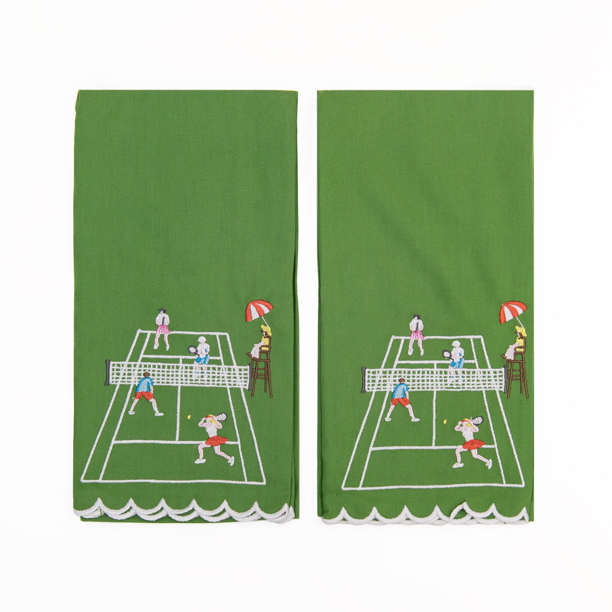 Playing Doubles Tea Towels Set of 2, from Pomegranate