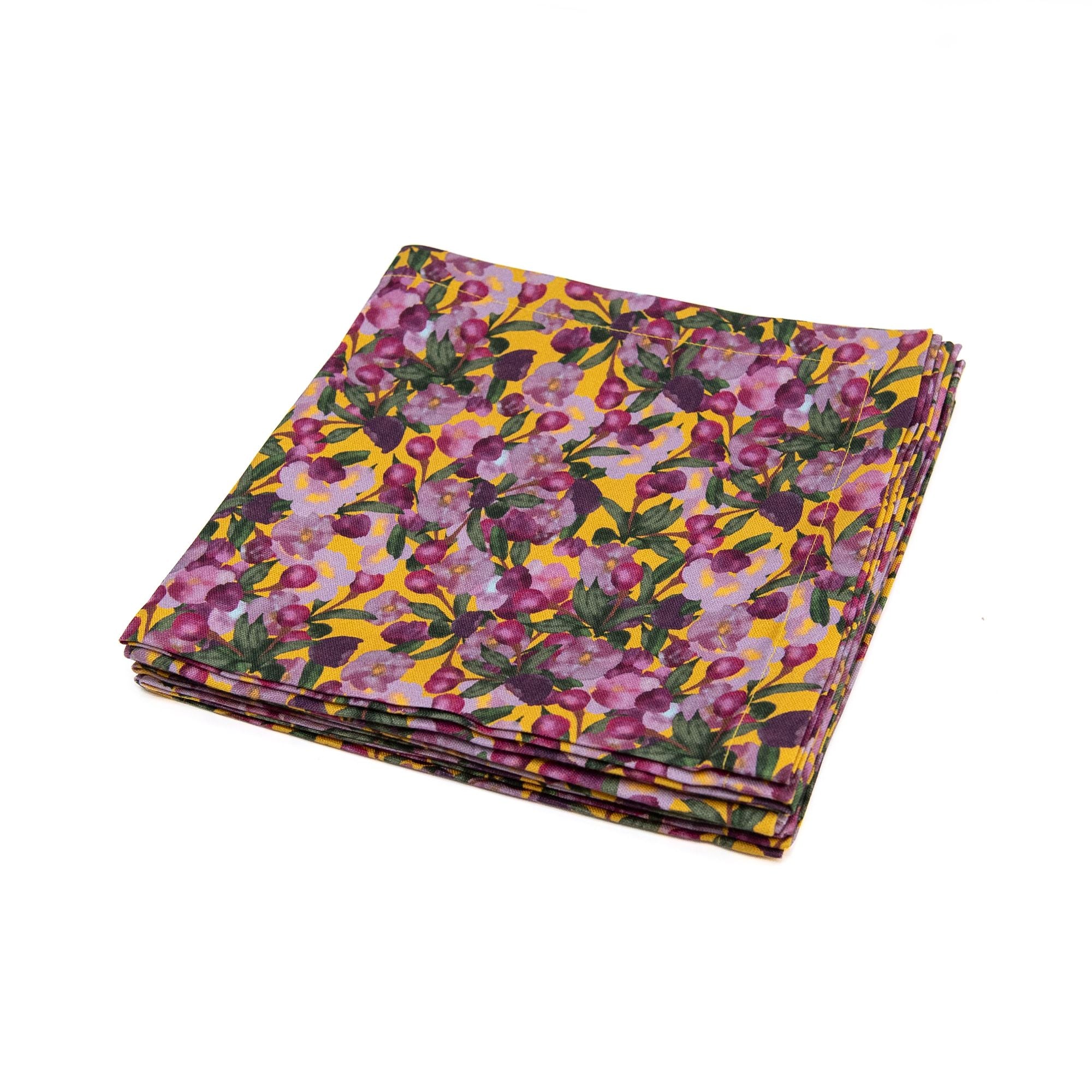 Set of Six Napkins in Romace is Dead Yellow, from Sophie Williamson Design - Image 5