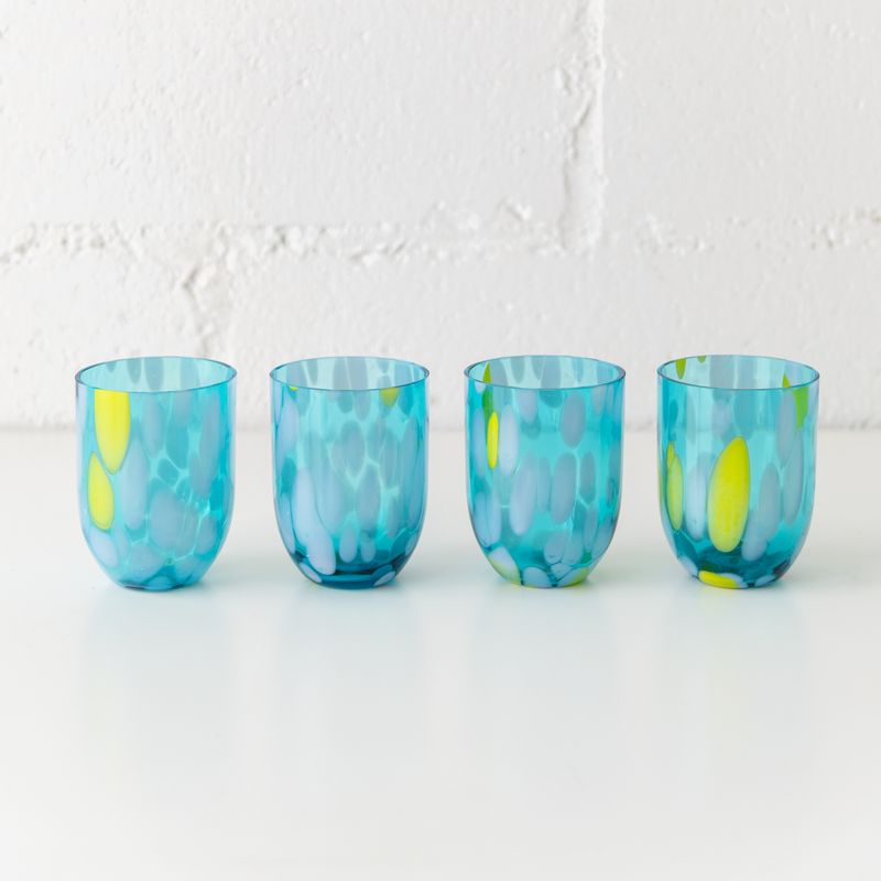 Big Confetti Tumbler in Aqua and Lemon