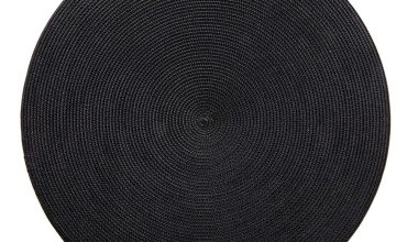 Round Placemat in Black, from Deborah Rhodes