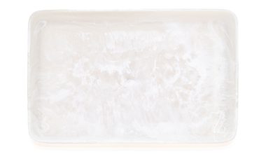 Rectangular Tray in White Swirl, from Nashi Home
