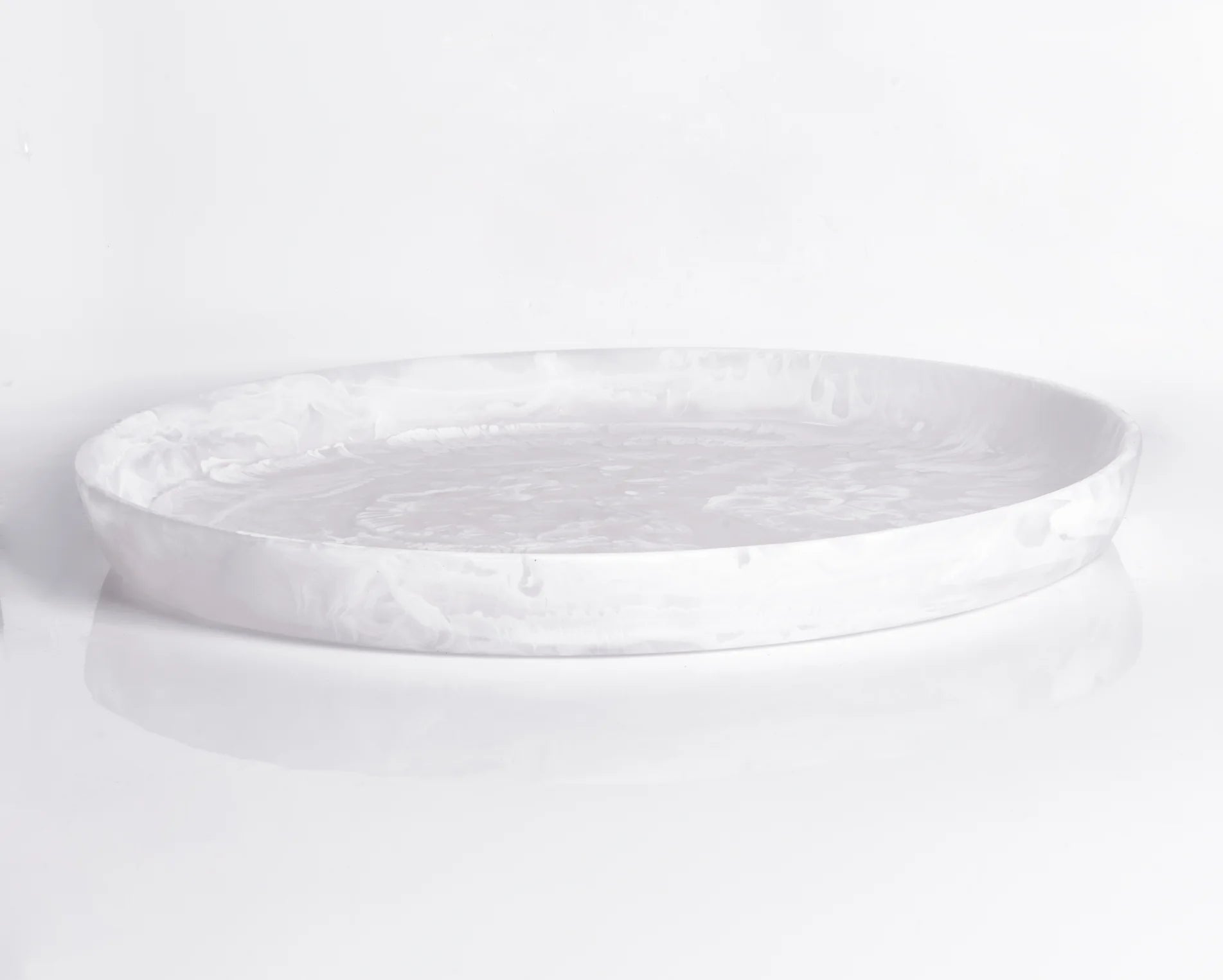 Round Platter in White Swirl, from Nashi Home