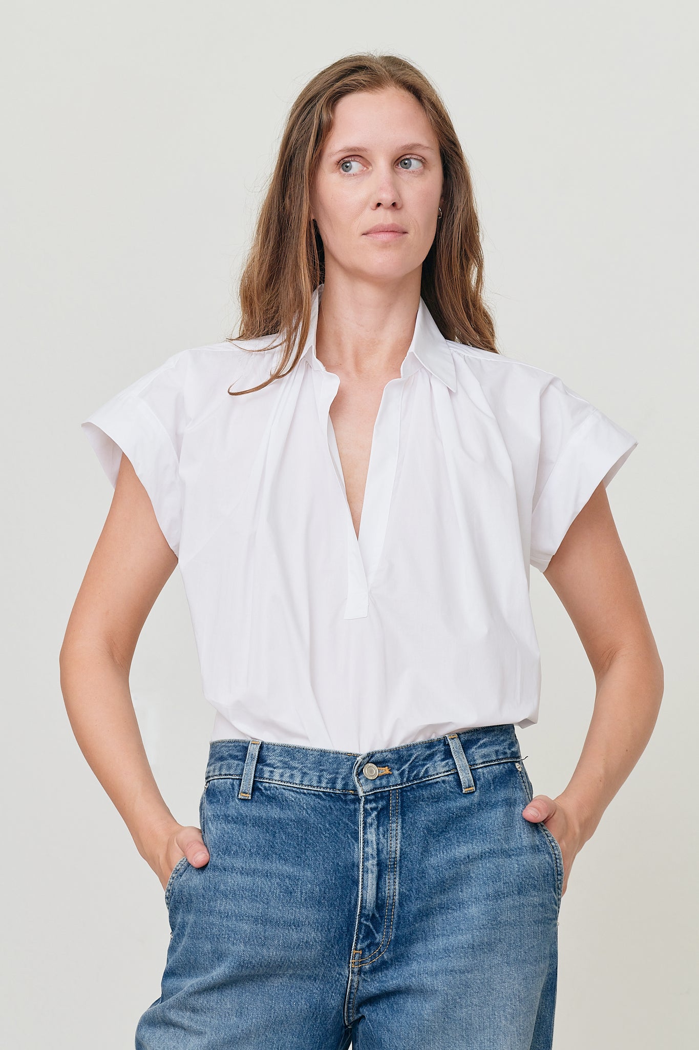 Trinity Top Brushed Cotton in White, from Secular - Image 3