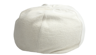 Canvas Pouf in Creme, from Maison de Vacances