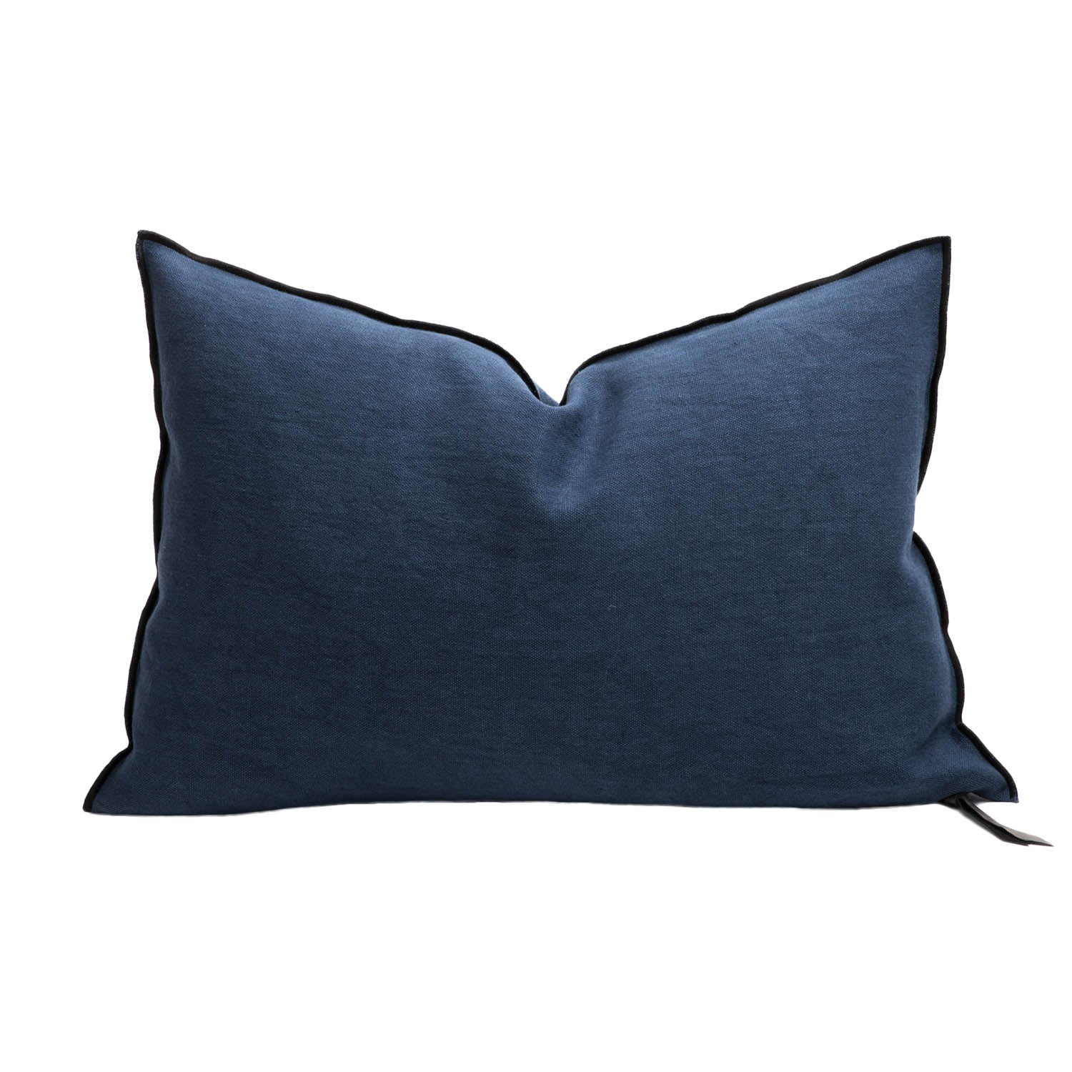 Stone Washed Bleu Nuit Pillow 16x24, from Maison De Vacances
