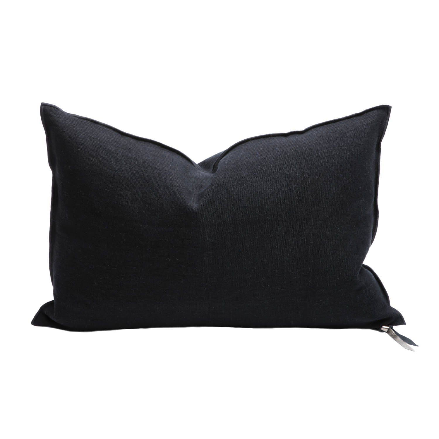 Stone Washed Noir Pillow 16x24, from Maison De Vacances