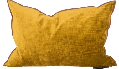 Velvet Pillow 16x24 in Ocre, from Maison De Vacances