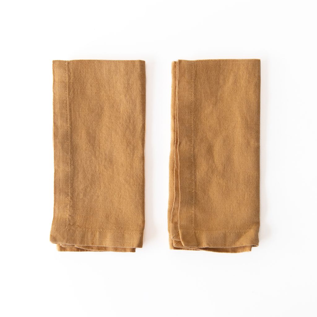 Honey Linen Napkins Set of 2, from Linen Tales - Image 2