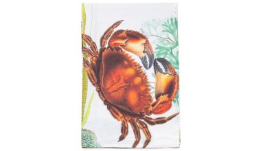 Set of 2 Oyster and Crab Kitchen Towels, from Linoroom