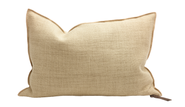 Vintage Canvas Linen Miel Pillow 16x24, from Maison de Vacances