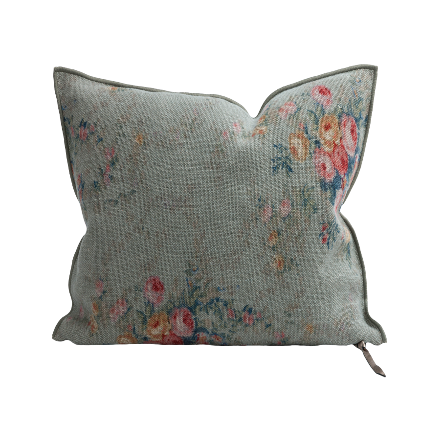 Wabi Sabi Linen Pompadour Nuage 20x20, from Masion de Vacances