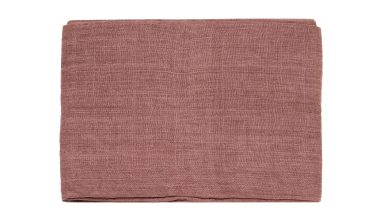 Stone Washed Linen Tablecloth in Ash Rose